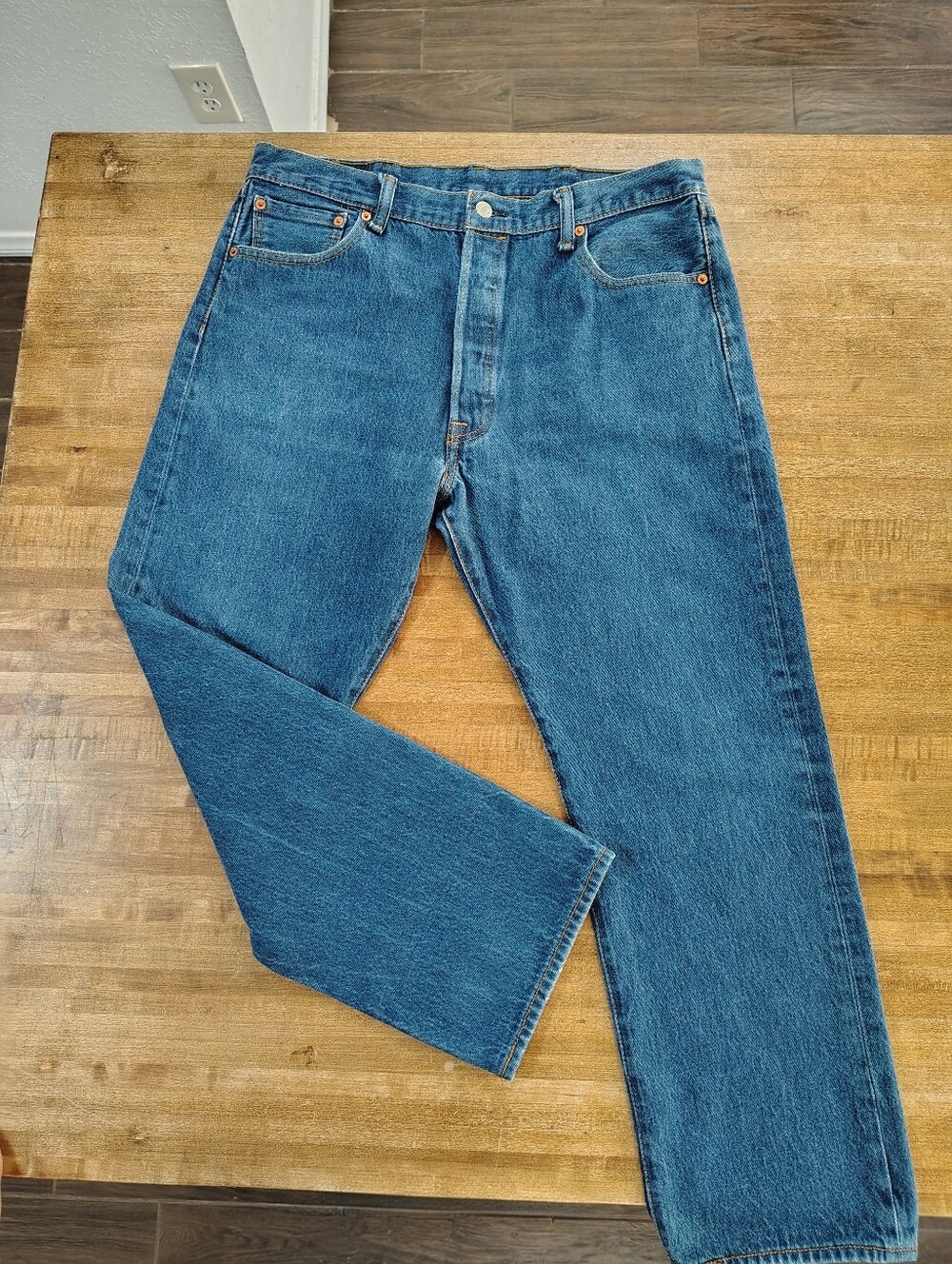 LEVIS 501 Blue Denim Jeans Size 38W X 29L